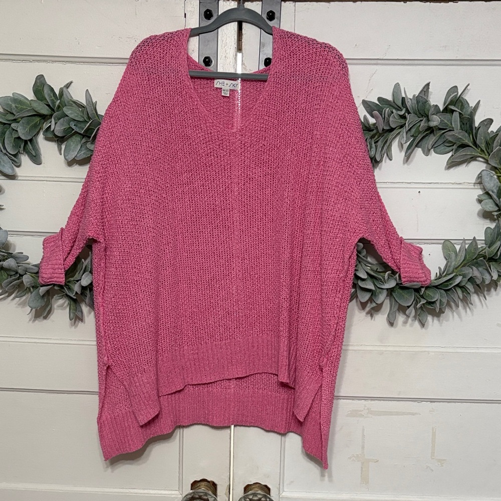 She + Sky Pink Knit Sweater